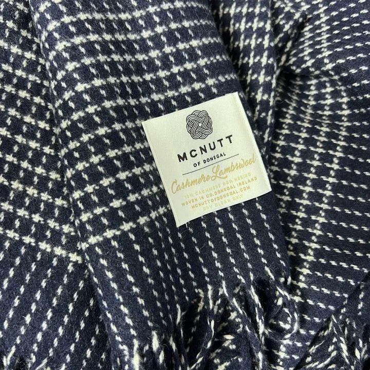 Cashmere & Merino Throw – Alpine Navy Blue