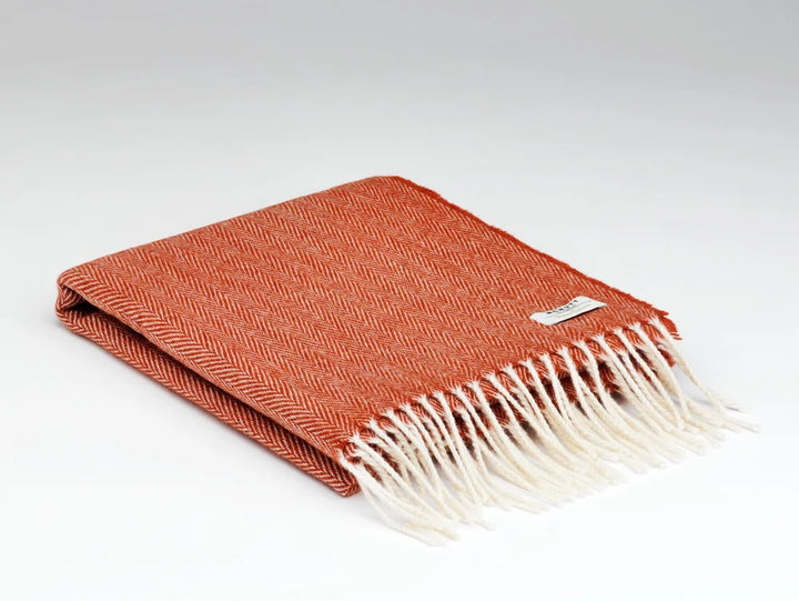 Cashmere and Merino Pashmina Wrap in Spice