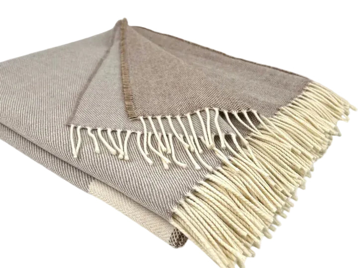 Supersoft Merino Lambswool Throw – Cocoa Bean