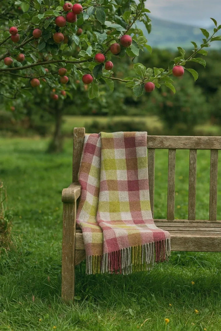 Merino Throw in Forever Orchid Plaid