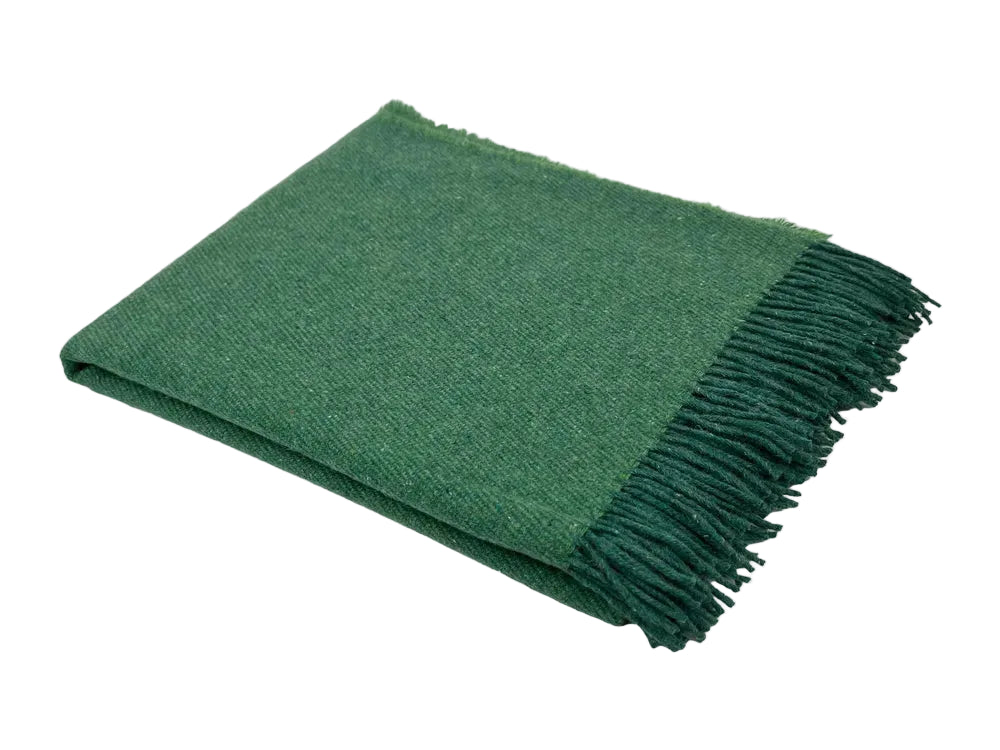 Merino Throw in Forever Fresh Green