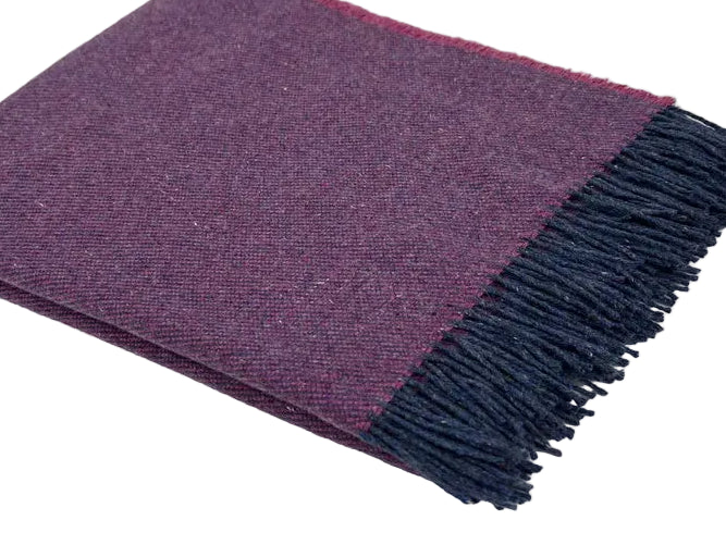 Forever Recycled Merino Wool Throw in Heather Purple