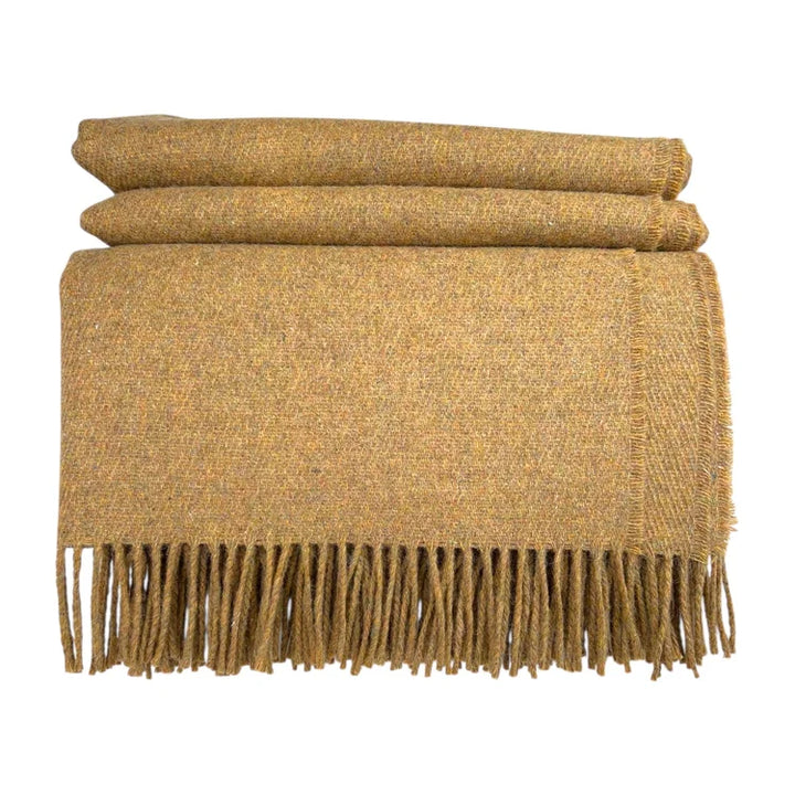 Recycled Merino Throw in Forever Malt