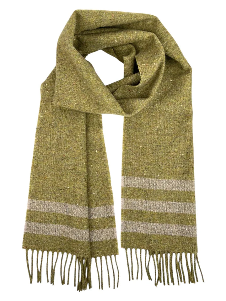 Merino Lambswool Scarf in Forever Olive Greens