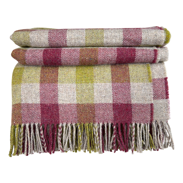 Merino Throw in Forever Orchid Plaid