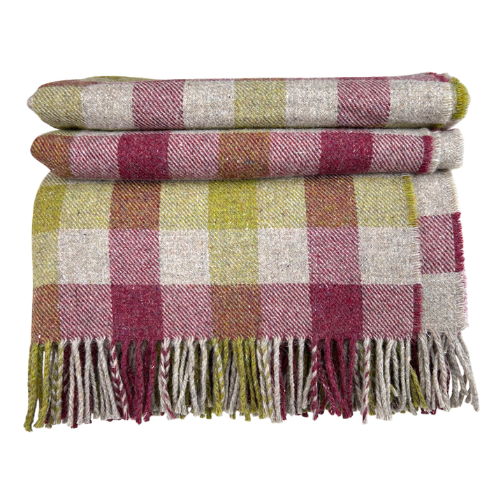 Merino Throw in Forever Orchid Plaid
