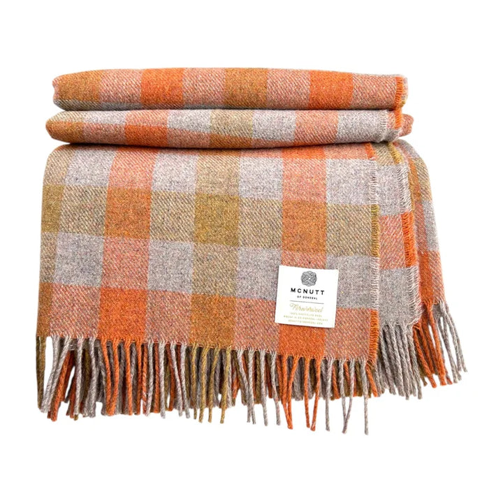 Merino Throw in Forever Pumpkin