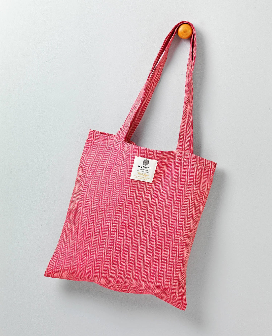 Fuchsia Irish Linen Shopper