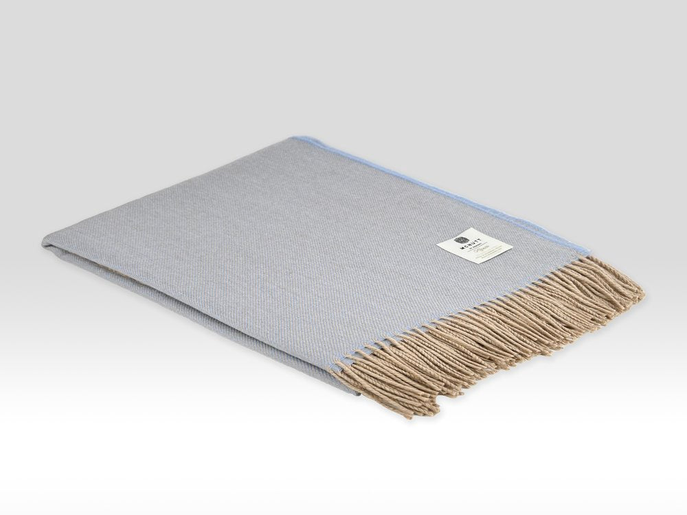 Merino, Alpaca Throw in Blue Moon