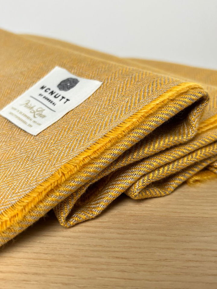 Irish Linen Throw in Sunshine