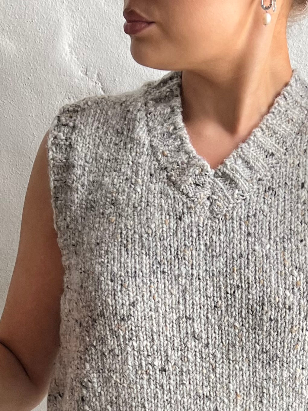Grey V Neck Vest