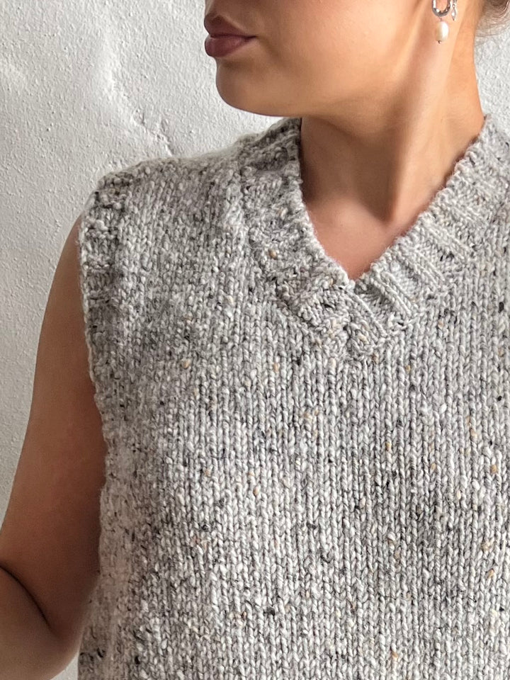 Grey V Neck Vest