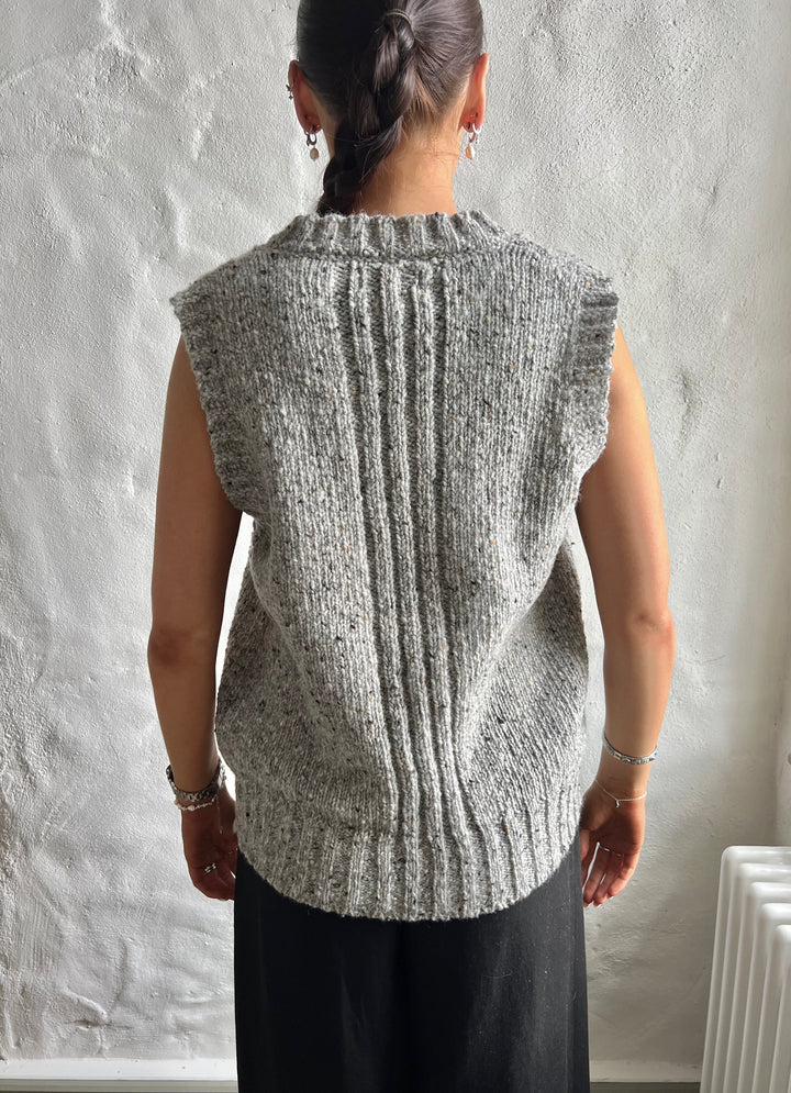 Grey V Neck Vest