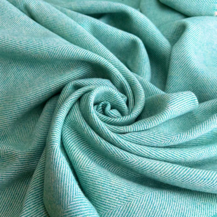 McNutt Throw Supersoft Spearmint Herringbone