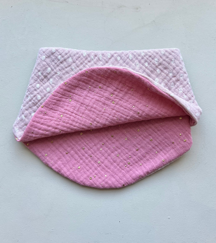 Pink Splash/Marshmallow Bib