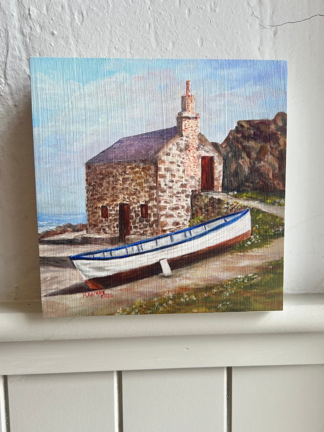 Fisherman’s Cottage – Tulip Wood Block Print
