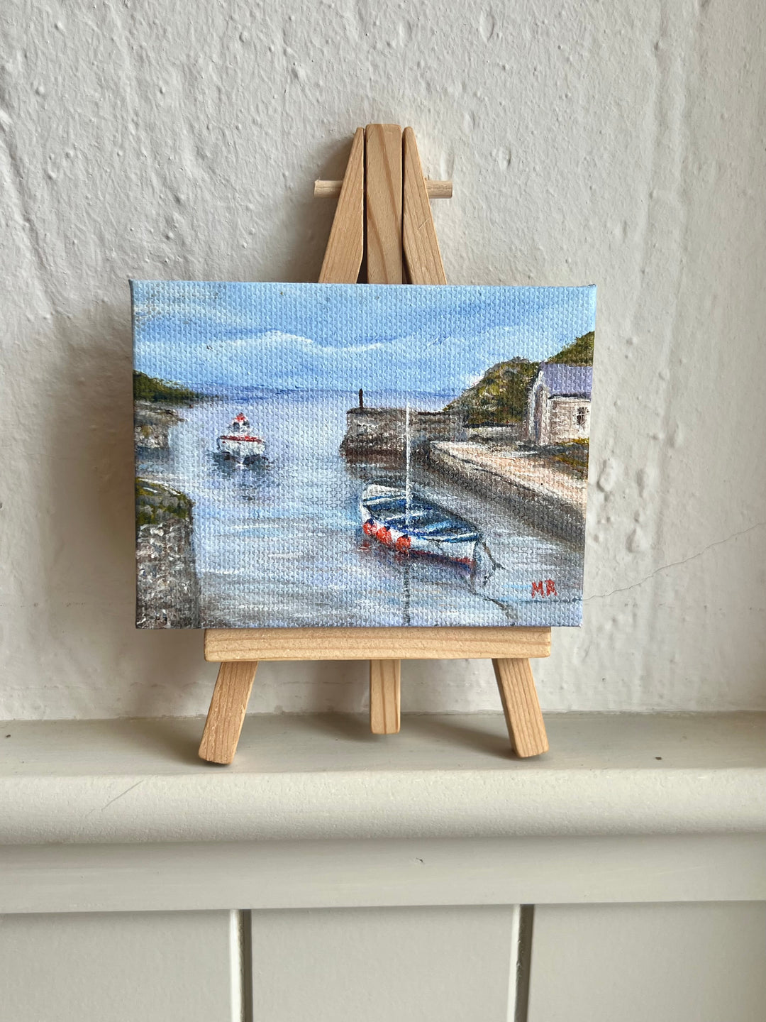 Ballintoy Harbour – Original Mini Easel Painting