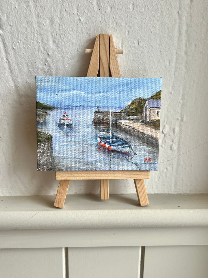 Ballintoy Harbour – Original Mini Easel Painting
