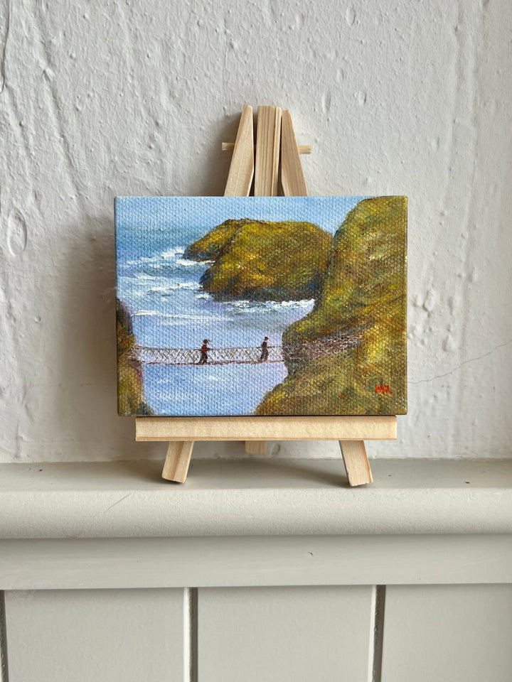 Carrick-a-Rede – Original Mini Easel Painting