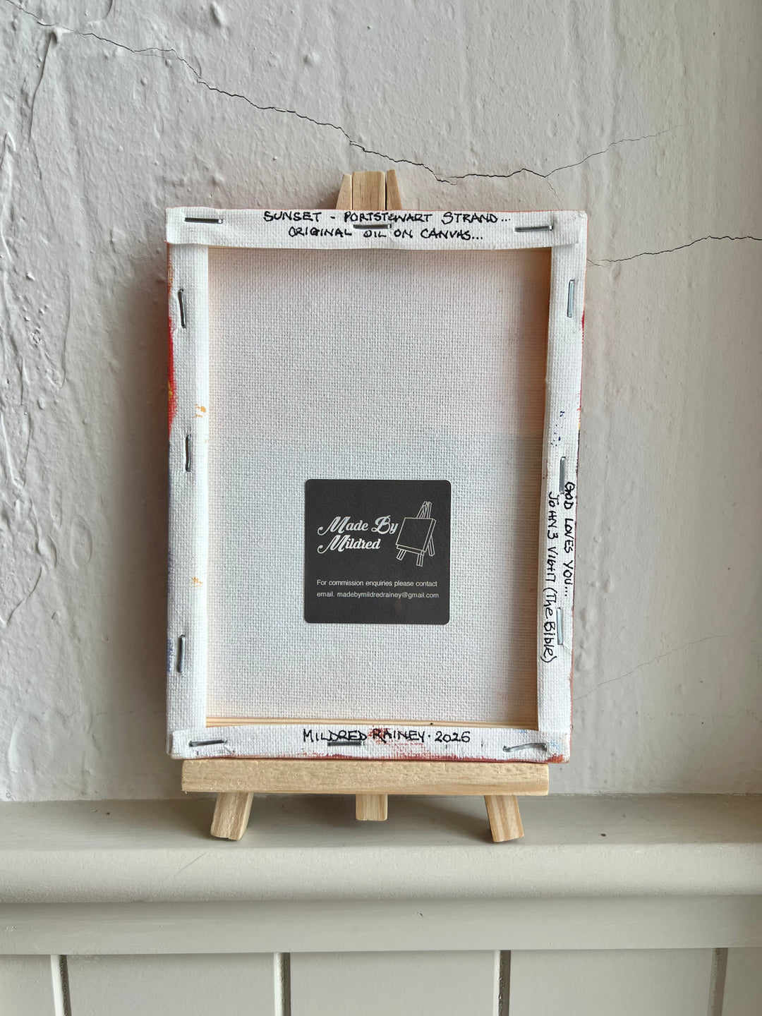 Portstewart Strand at Sunset– Small Easel Oil Painting