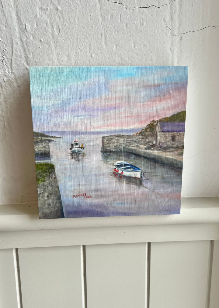Ballintoy Harbour – Tulip Wood Block Print