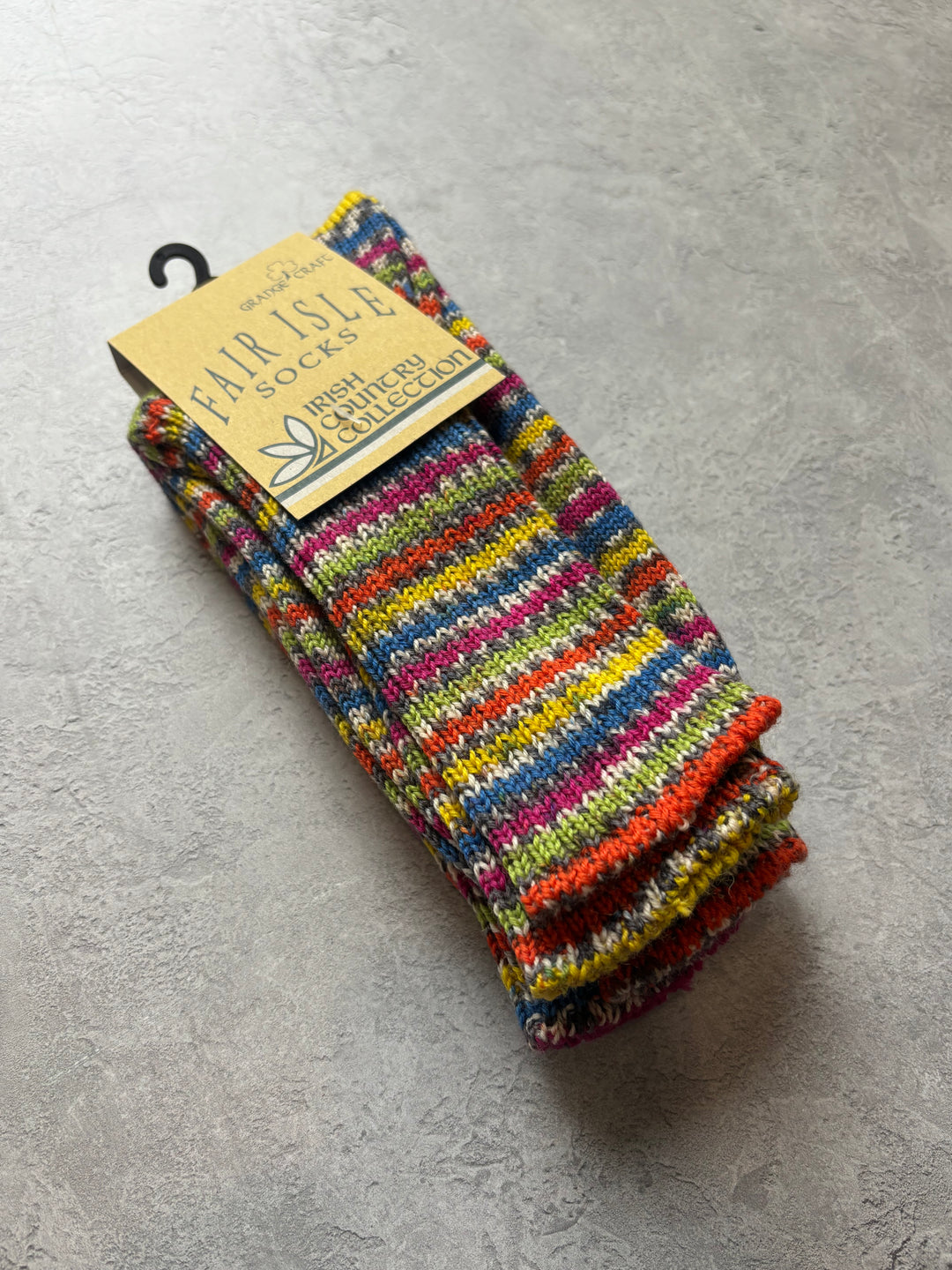Fair Isle Socks Tutti Frutti Size Med