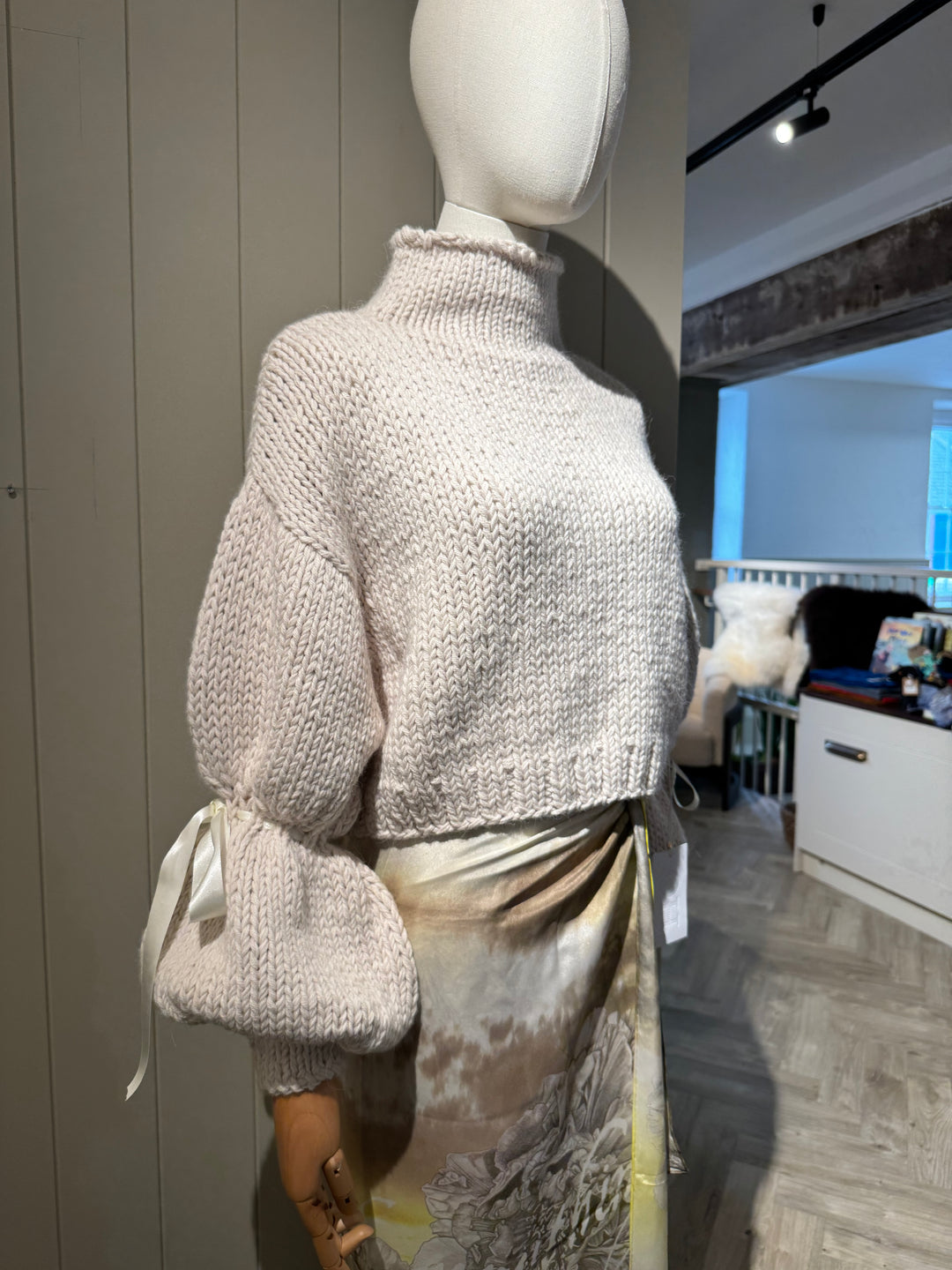 The Rock Sweater in Natural Oyster White
