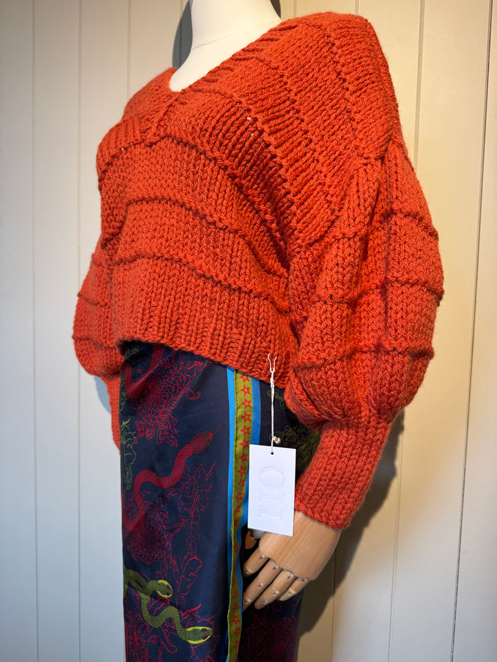 Lifeboat Sweater in Superfine Merino, Hermit Rust