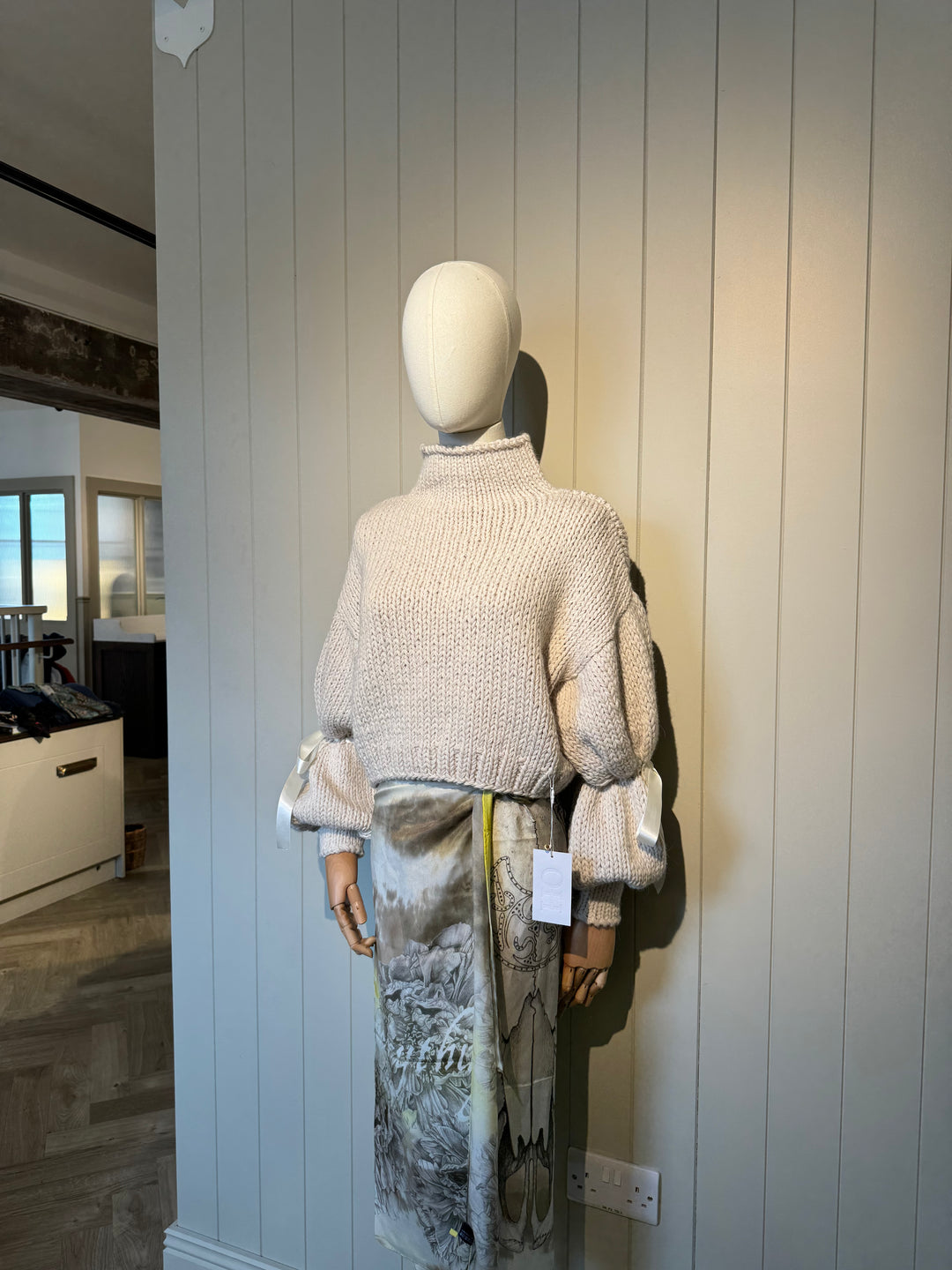The Rock Sweater in Natural Oyster White