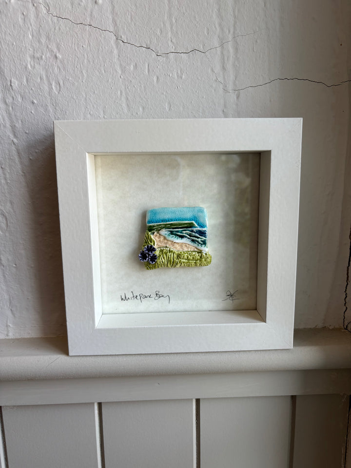 White Park Bay Mini Framed Ceramic Piece