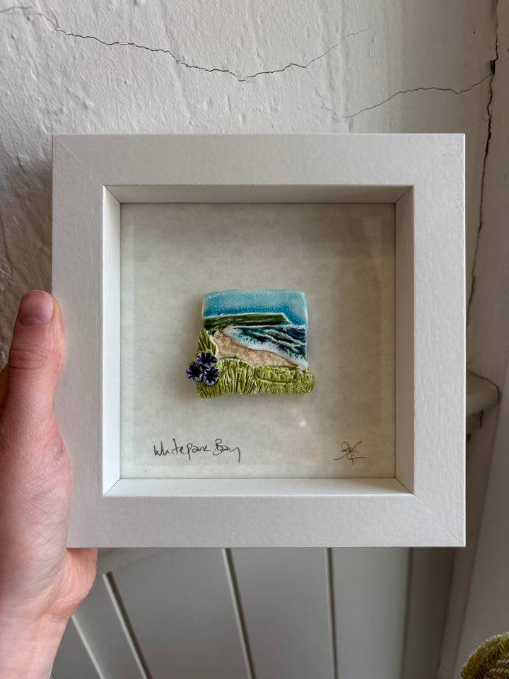 White Park Bay Mini Framed Ceramic Piece