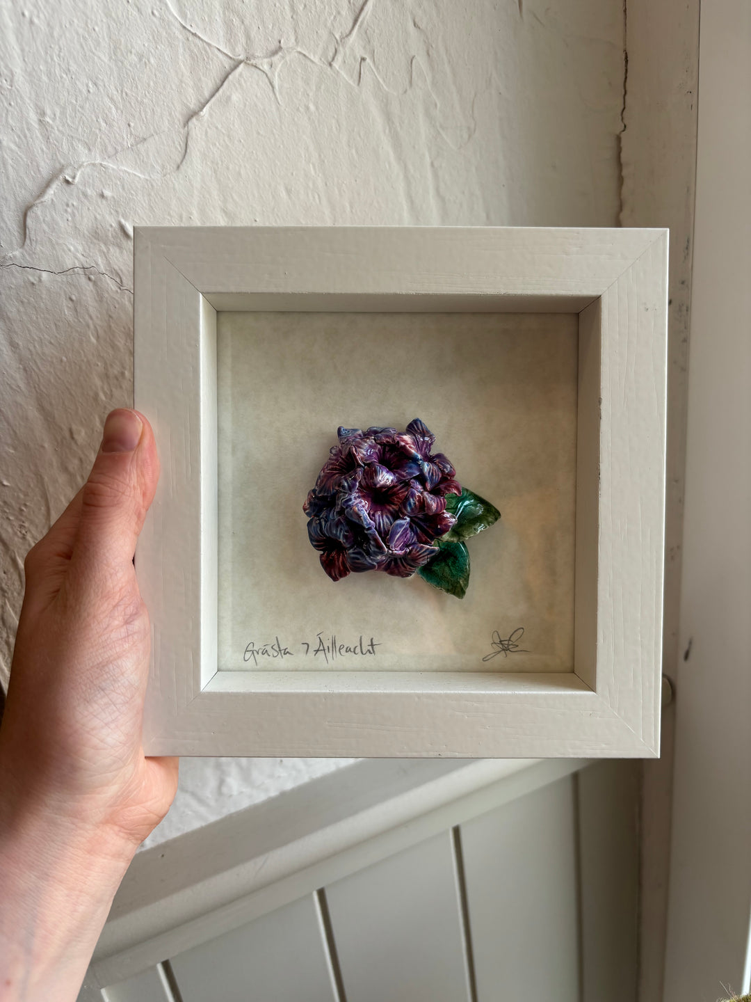 Irish Wildflower Mini Framed Ceramic Piece