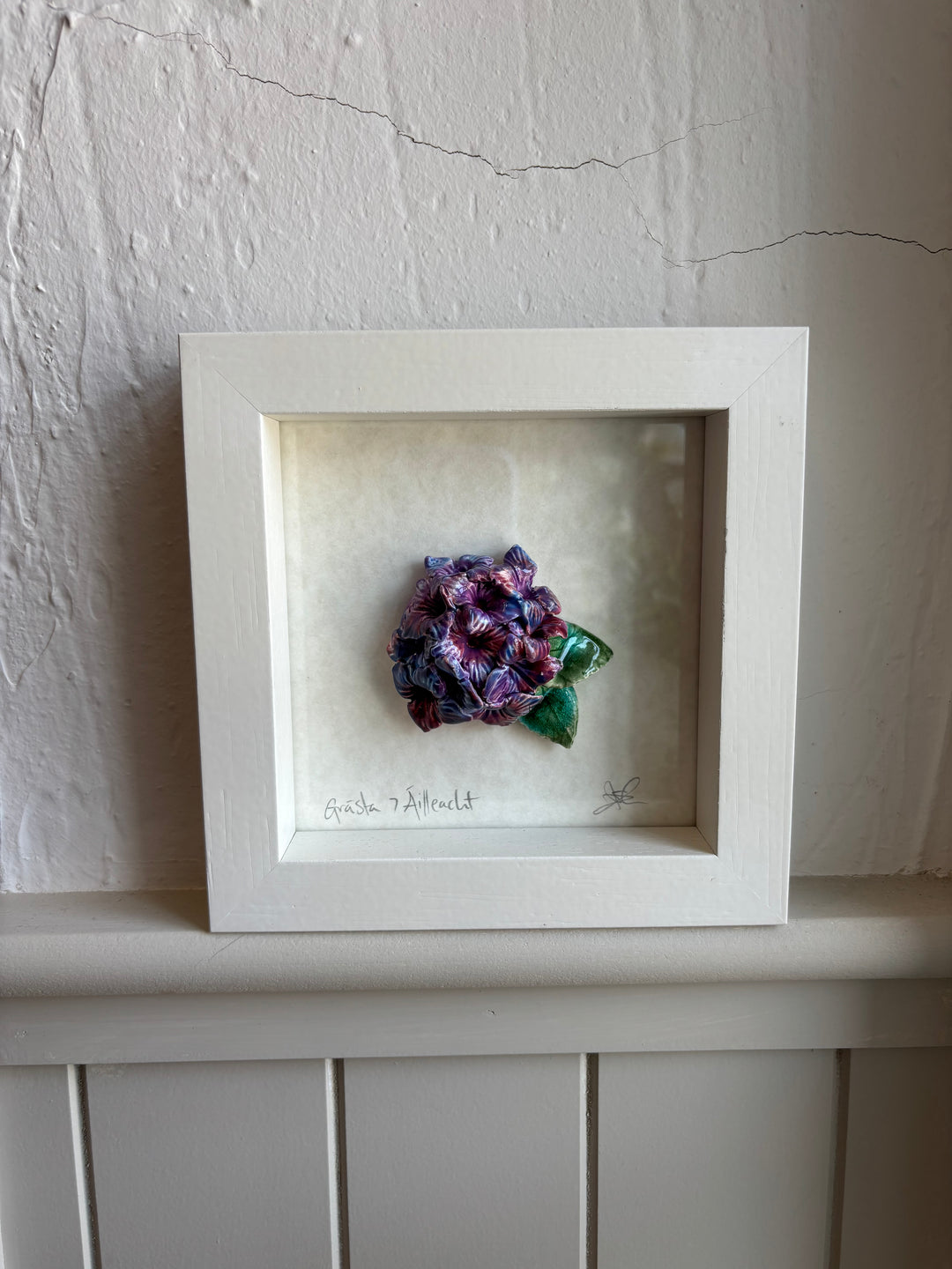 Irish Wildflower Mini Framed Ceramic Piece
