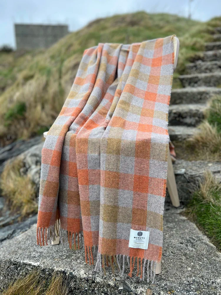 Merino Throw in Forever Pumpkin