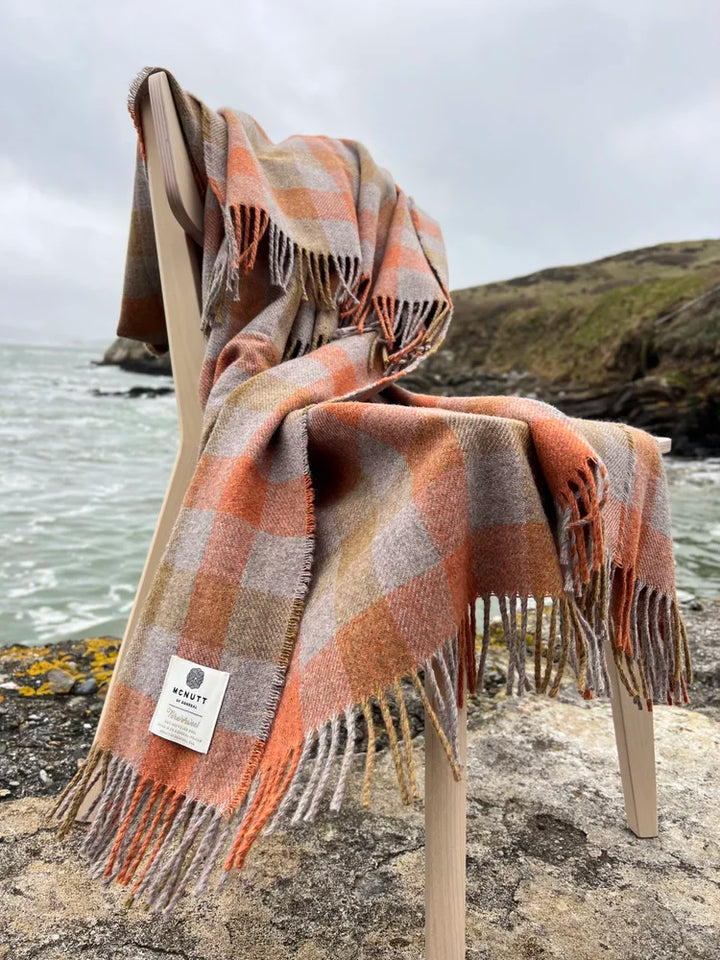 Merino Throw in Forever Pumpkin