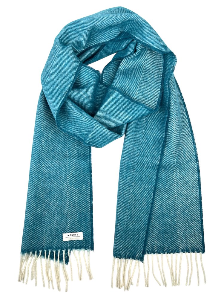 Merino Lambswool Scarf in Kingfisher
