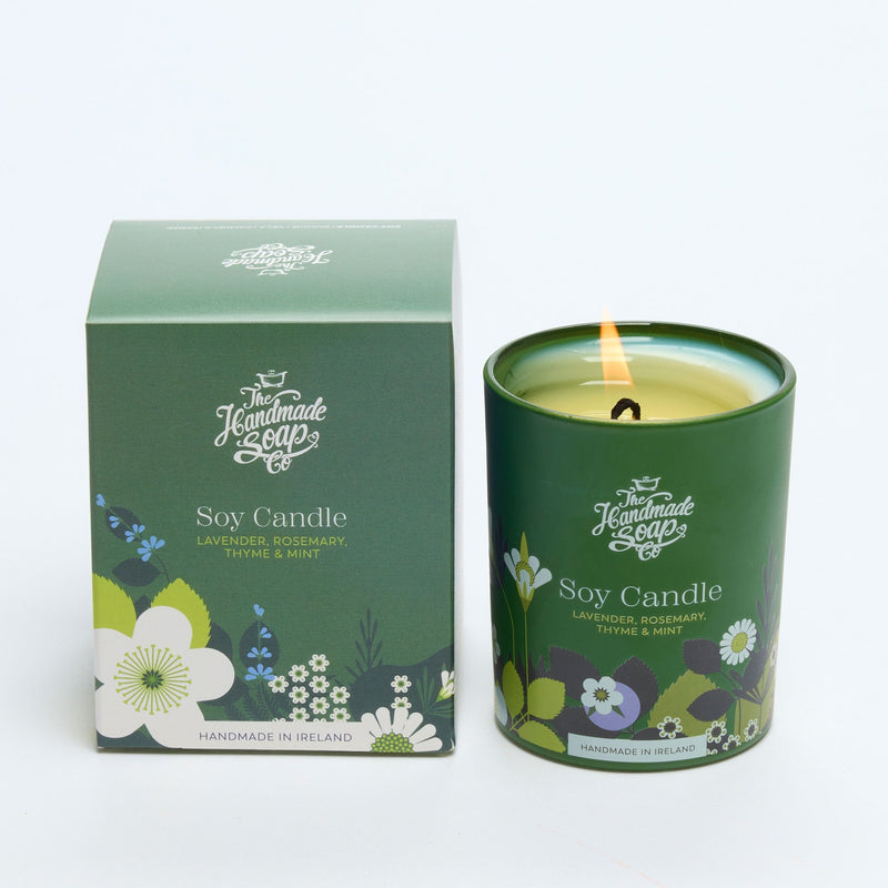 Scented Soy Candle - Lavender, Rosemary, Thyme & Mint 210g