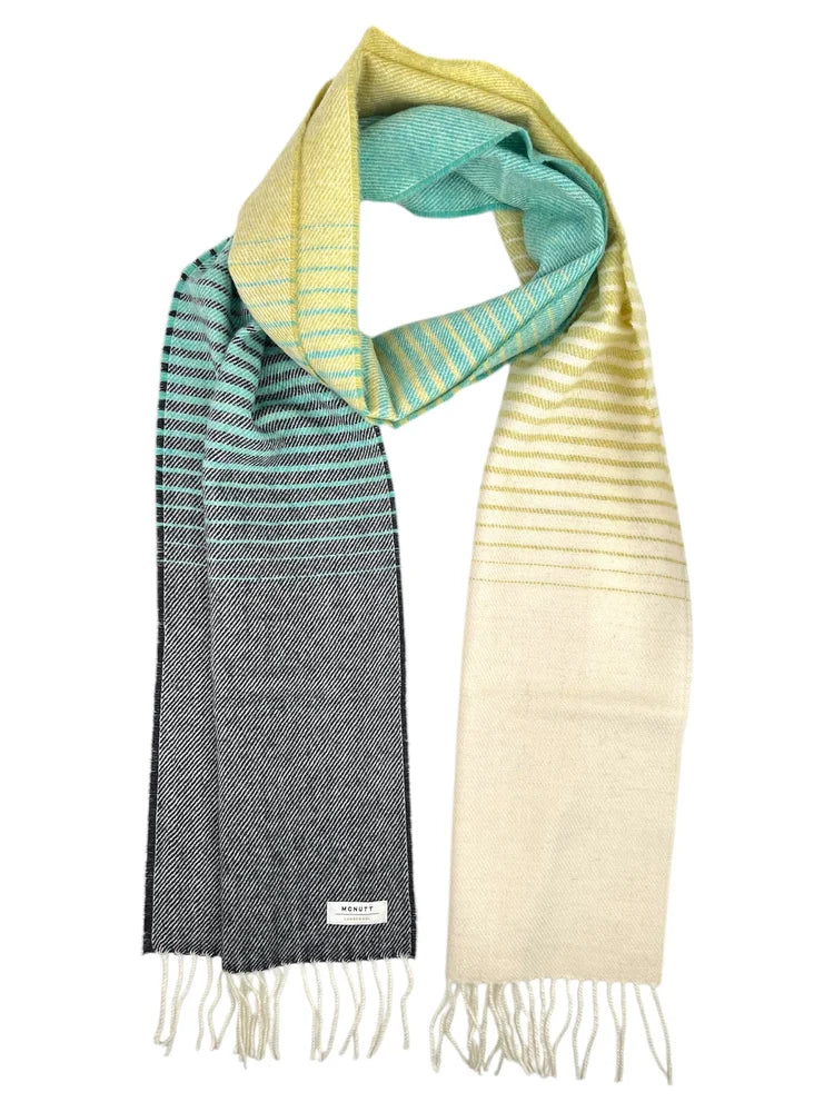Merino Lambswool Scarf In Jasmin Ombre