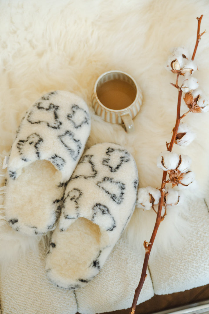 Fleece Wool Slippers Sheep Print Roma Style