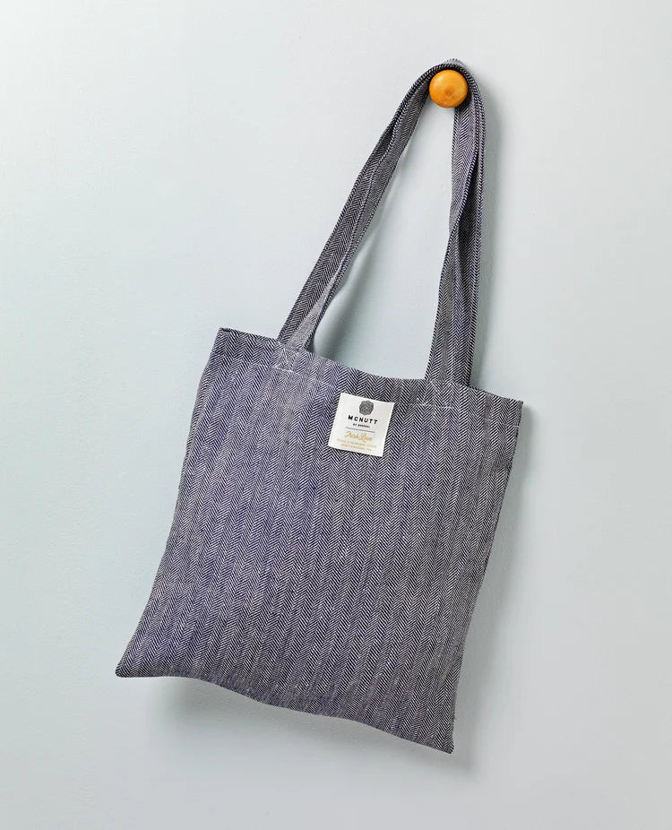 Navy Irish Linen Shopper