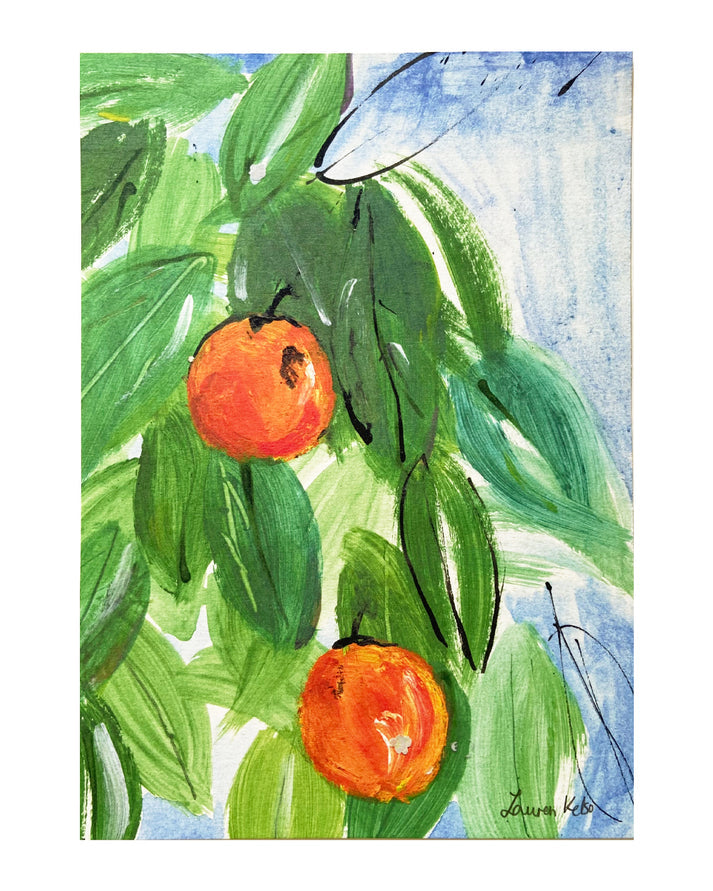 Orange Trees A4 Print