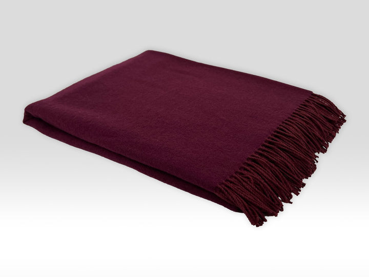 Merino Supersoft Throw in Oxblood