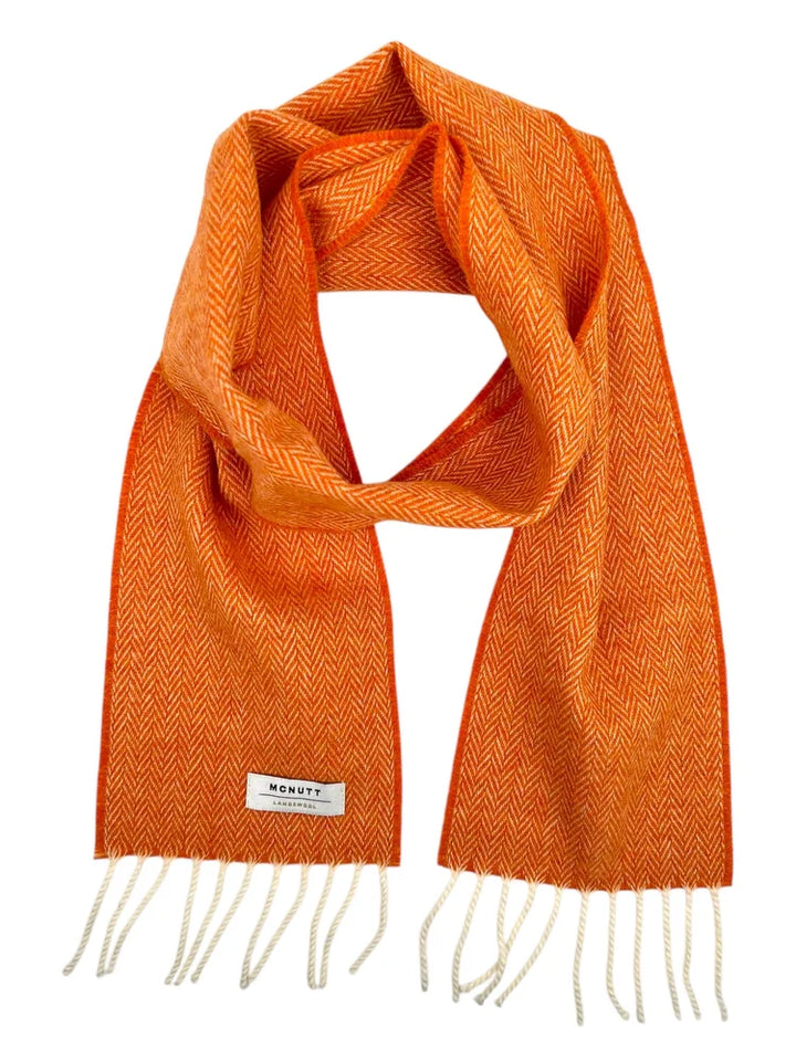 Merino Lambswool Kids Scarf in Orange