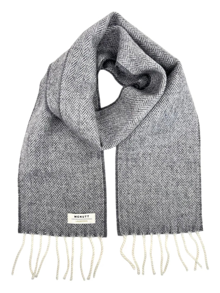 Merino Lambswool Kids Scarf in Uniform Grey