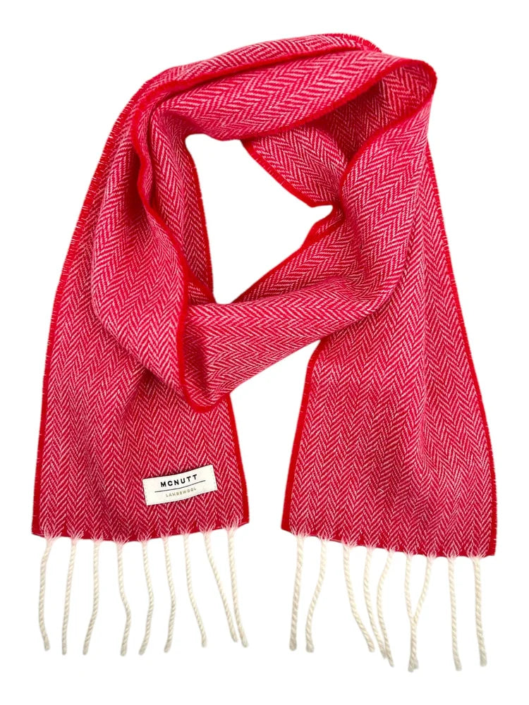 Merino Lambswool Kids Scarf in Red