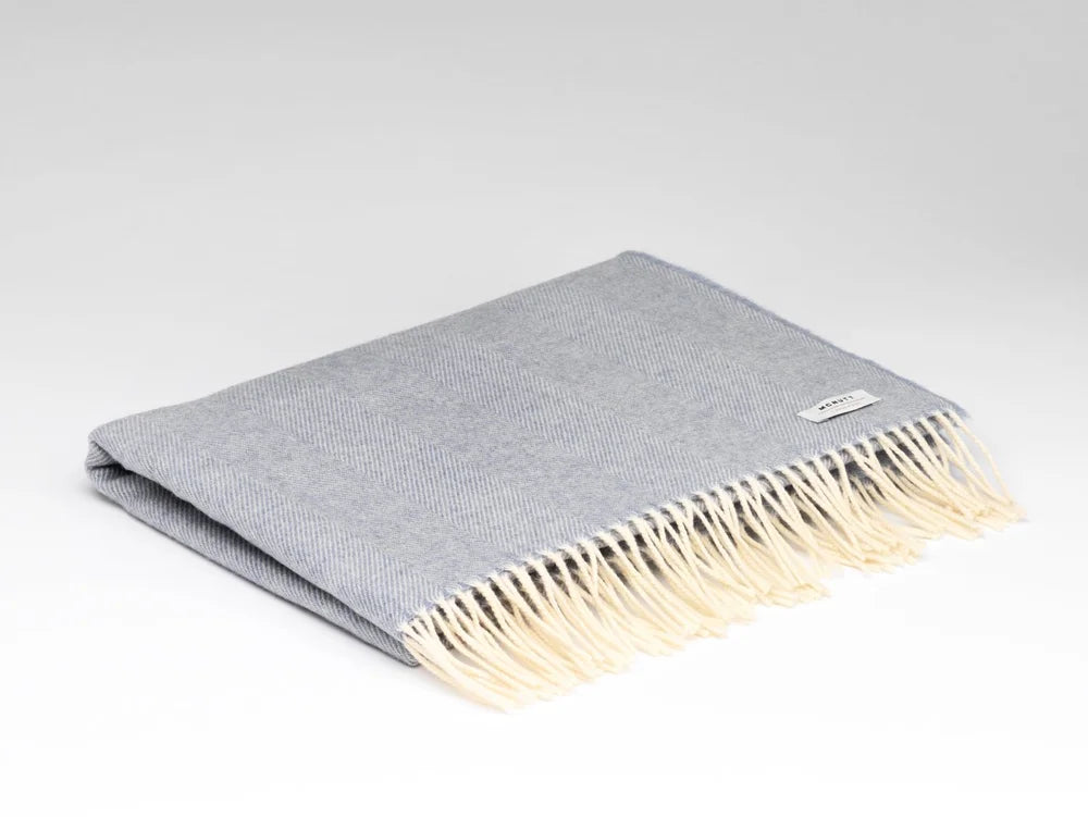 Merino Pashmina Wrap in Smoke Grey