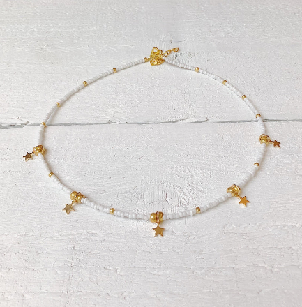 Gold Celeste Oatmeal Necklace