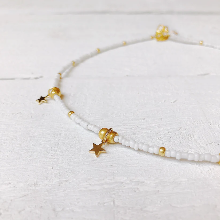 Gold Celeste Oatmeal Necklace