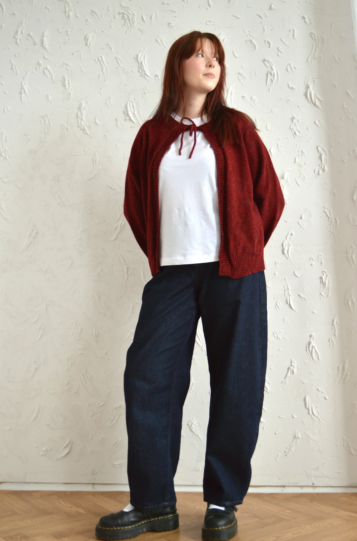 The Cosy Cardigan in Roisin Red, Medium