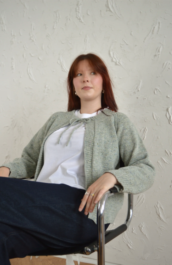 The Cosy Cardigan in Fog Grey, Small